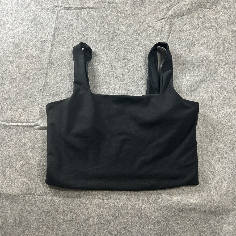 Abercrombie & Fitch YPB Tank Large sculptLUX Curve Love Squareneck Slim Black